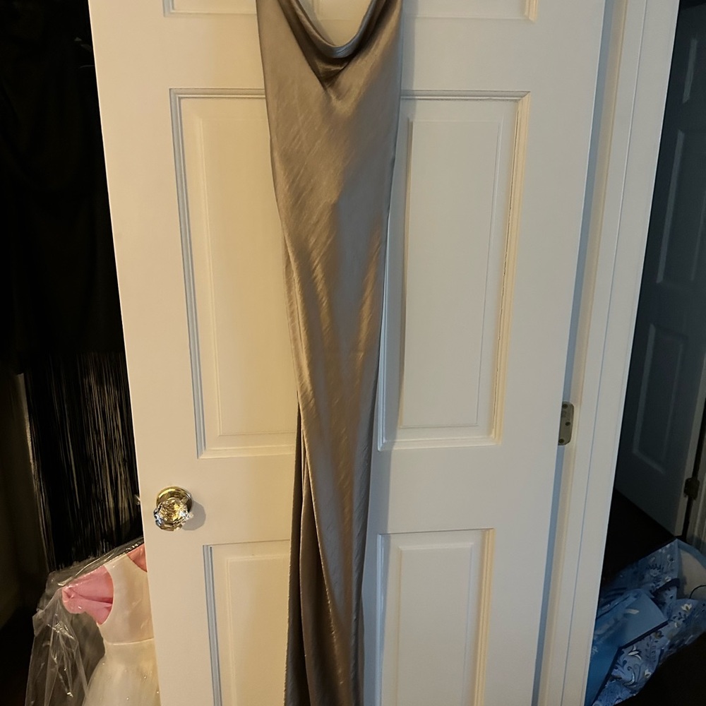 ASOS Metallic Silver Dress